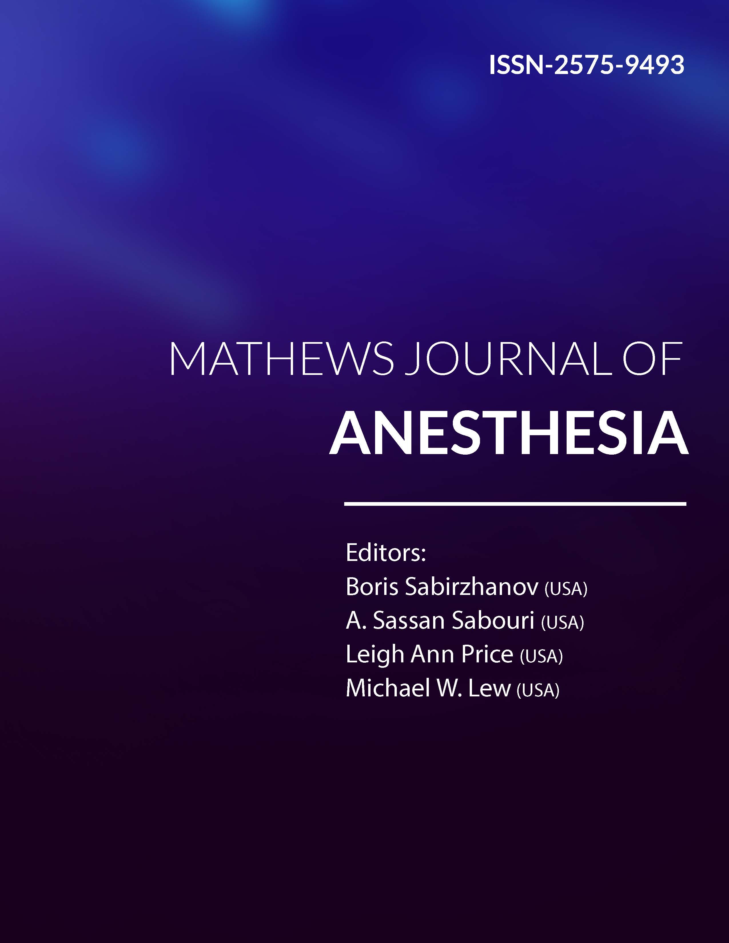 Mathews Journal of Anesthesia