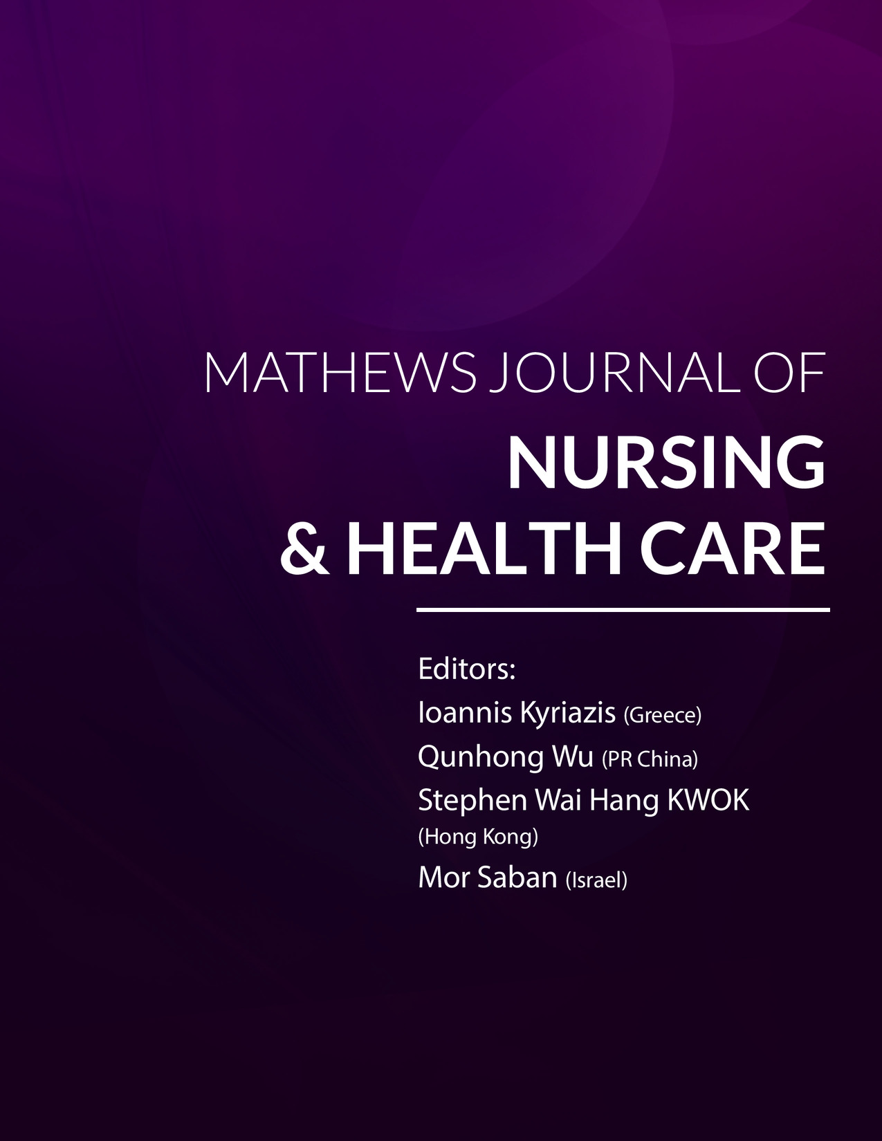 Mathews Journal of Nursing and Health Care